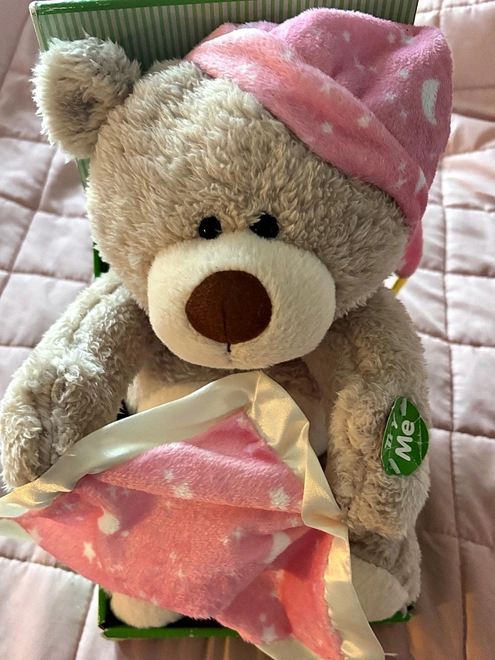 Kid Connection Peekaboo Blanket Bear Pink
